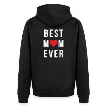 Best Mom Ever - Veste à capuche bio Premium Unisexe - noir - Dos - Nico (187cm)
