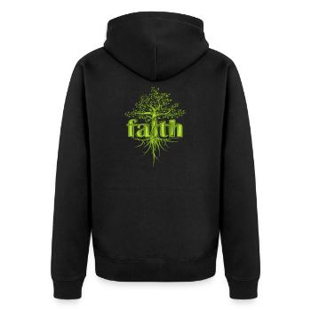 Foi Arbre Espoir Motivation Forêt Symbole icône - Veste à capuche bio Premium Unisexe - noir - Dos - Nico (187cm)