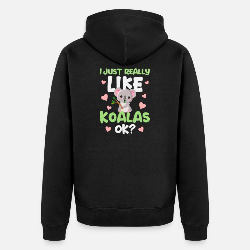 Koala Koala Ours - Veste à capuche bio Premium Unisexe - noir