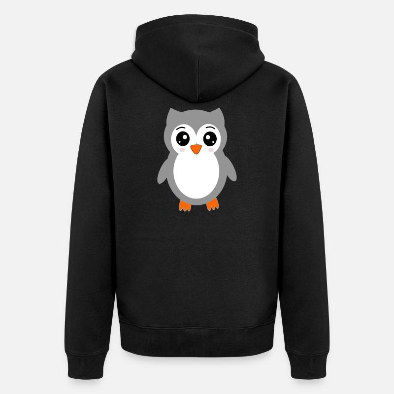Hibou lapone - Veste à capuche bio Premium Unisexe - noir