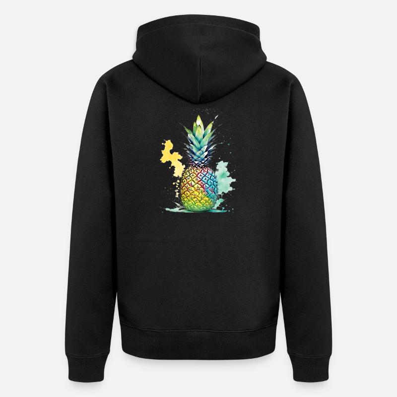 Ananas - Veste à capuche bio Premium Unisexe - noir