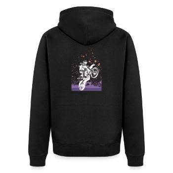 Motocross - Veste à capuche bio Premium Unisexe - noir - Dos - Nico (187cm)