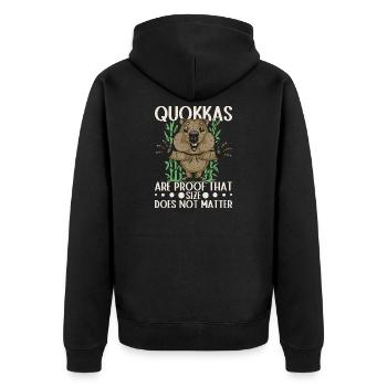 Les quokkas en sont la preuve - Veste à capuche bio Premium Unisexe - noir - Dos - Nico (187cm)