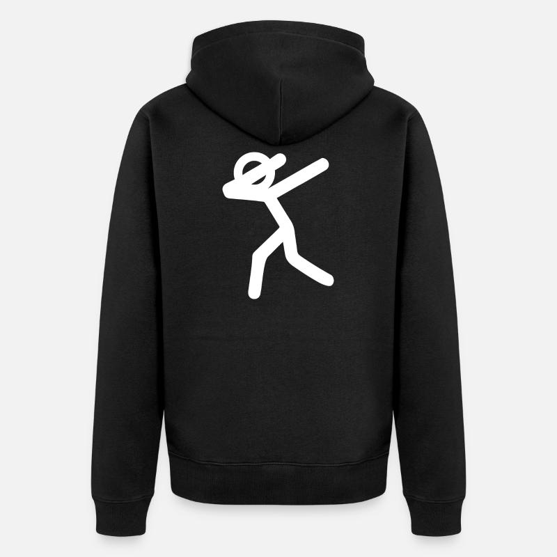 Dancing line in edge light - Unisex Premium Organic Zip Hoodie - black