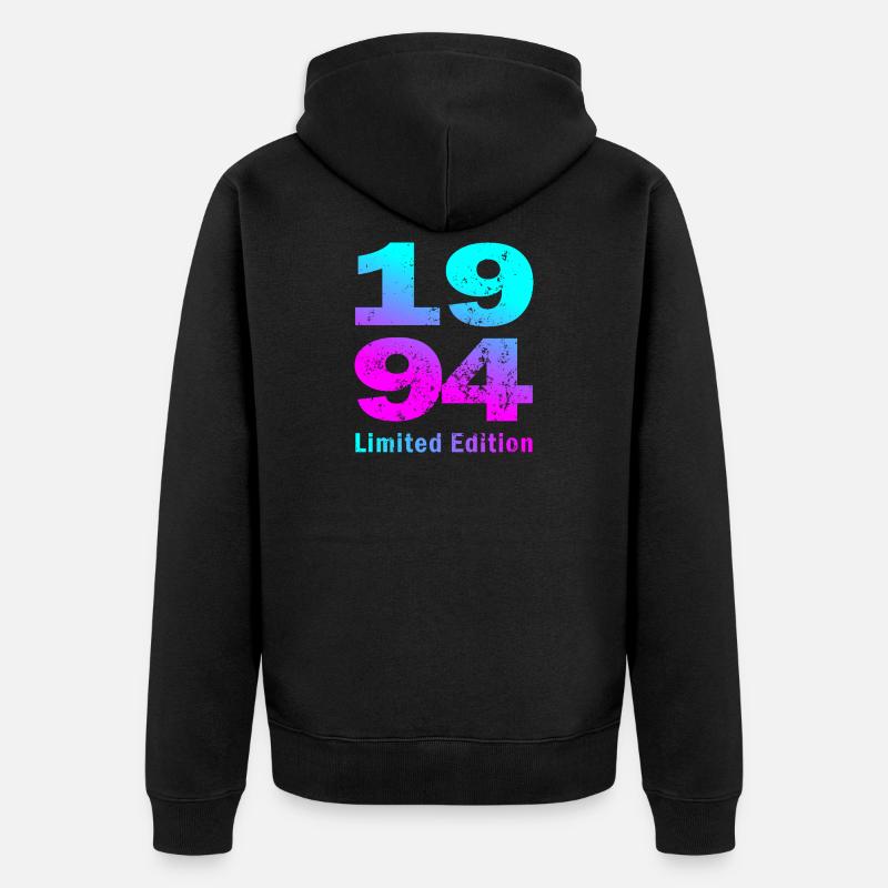 Anniversaire, édition limitée née en 1994 - Veste à capuche bio Premium Unisexe - noir