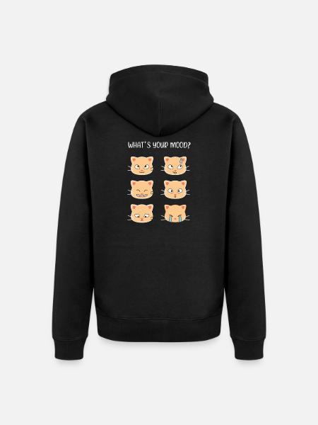 Cats - What's Your Mood? - Unisex Premium Organic Zip Hoodie - black