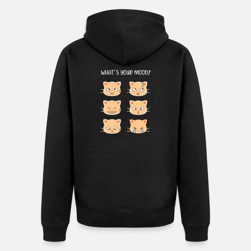 Chats - Quelle est votre humeur ? - Veste à capuche bio Premium Unisexe - noir