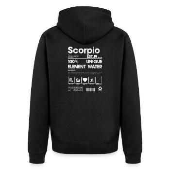T-shirt à logo d’eau Scorpio Element - Veste à capuche bio Premium Unisexe - noir - Dos - Nico (187cm)