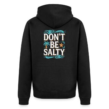 L’ambiance de la plage ne soit pas salée Design - Veste à capuche bio Premium Unisexe - noir - Dos - Nico (187cm)