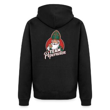 Sinterklaas Team Pepernoten Éventail en pain d’épice - Veste à capuche bio Premium Unisexe - noir - Dos - Nico (187cm)