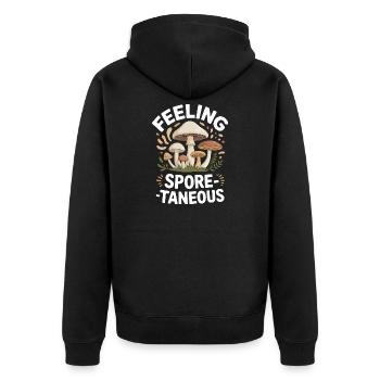 Sentiment sporé-tanéeux Drôle de mycologie - Veste à capuche bio Premium Unisexe - noir - Dos - Nico (187cm)