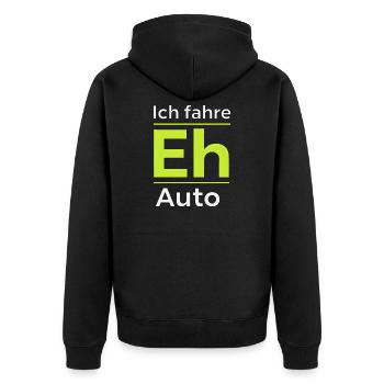 Voiture électrique Expressions amusantes sur la mobilité électrique Voiture électrique - Veste à capuche bio Premium Unisexe - noir - Dos - Nico (187cm)