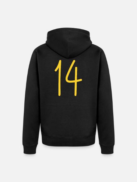 14 - Veste à capuche bio Premium Unisexe - noir