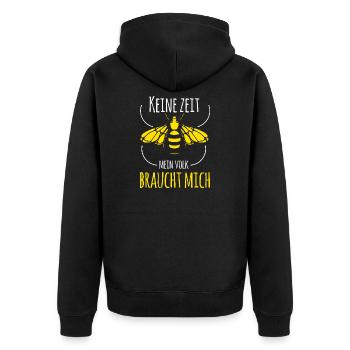 Pas le temps, ma colonie a besoin de moi, apiculteur, apiculture, - Veste à capuche bio Premium Unisexe - noir - Dos - Nico (187cm)