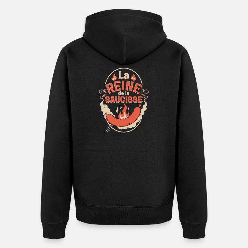 Reine de la Saucisse - Veste à capuche bio Premium Unisexe - noir