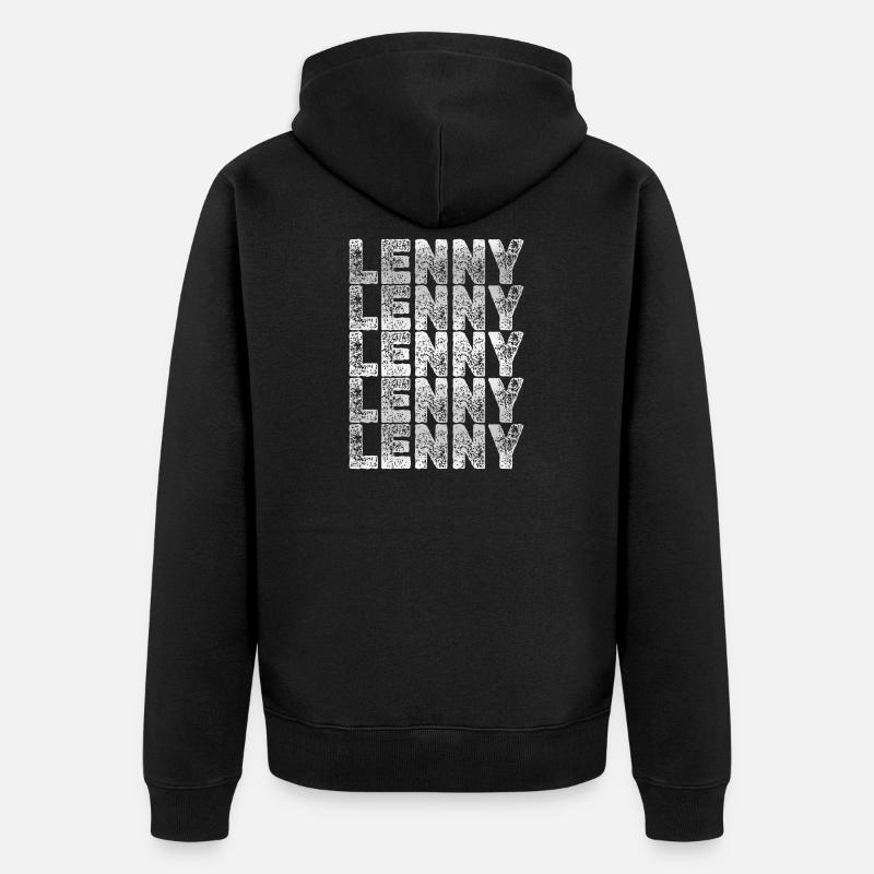 Len en tant que père - Veste à capuche bio Premium Unisexe - noir