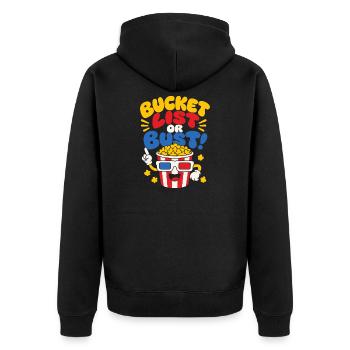 Les films résolvent tout Popcorn - Veste à capuche bio Premium Unisexe - noir - Dos - Nico (187cm)