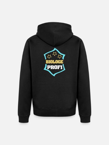 Biologe als Arbeit - Unisex Premium Bio Zip Hoodie - Schwarz