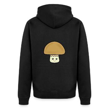 Champignon Kawaii Champignon Kawaii Légume Kawaii Fruit Kawaii - Veste à capuche bio Premium Unisexe - noir - Dos - Nico (187cm)