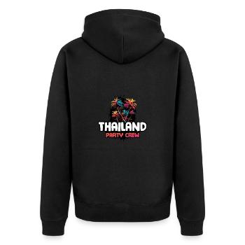 Thailand Party Crew - Unisex Premium Organic Zip Hoodie - black - Back - Nico (187cm)