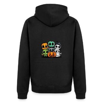 Fête d’Halloween Trick Or Treat Bébé - Veste à capuche bio Premium Unisexe - noir - Dos - Nico (187cm)
