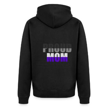 Fière maman LGBT Queer Cadeau de la fête des mères Asexuel - Veste à capuche bio Premium Unisexe - noir - Dos - Nico (187cm)