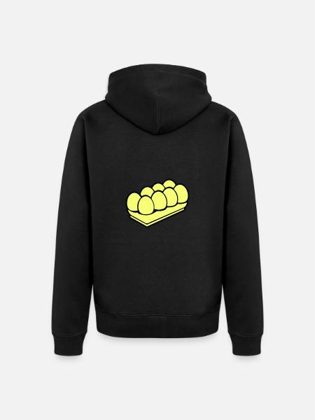 Eggs symbol - Unisex Premium Organic Zip Hoodie - black