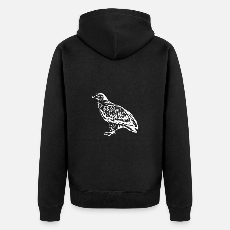 Faucons Oiseaux Oiseaux - Veste à capuche bio Premium Unisexe - noir
