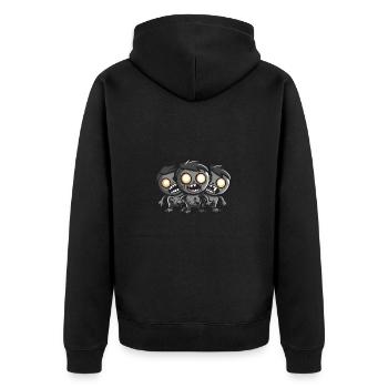Zombies Halloween Mignon Bébé - Veste à capuche bio Premium Unisexe - noir - Dos - Nico (187cm)