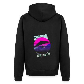 Hang glider hang glider Delta glider - Unisex Premium Organic Zip Hoodie - black - Back - Nico (187cm)
