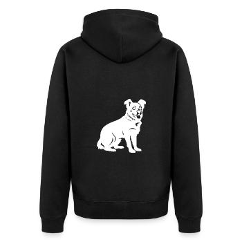 Silhouette de chien corgi - Veste à capuche bio Premium Unisexe - noir - Dos - Nico (187cm)