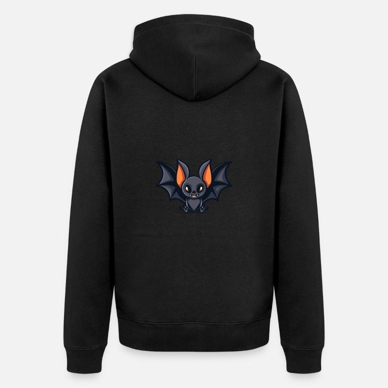 Bande dessinée chauve-souris - Veste à capuche bio Premium Unisexe - noir