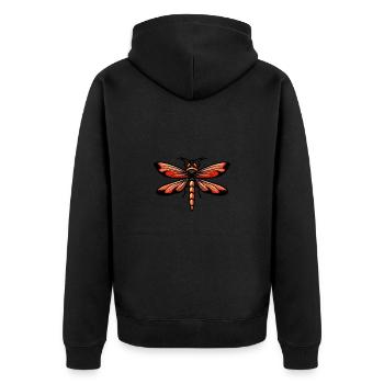 Bande dessinée Libellule - Veste à capuche bio Premium Unisexe - noir - Dos - Nico (187cm)