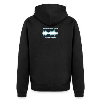Amateur radio operators do it with more frequency - Unisex Premium Organic Zip Hoodie - black - Back - Nico (187cm)