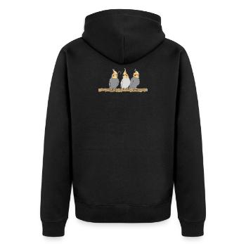 Nymph Parakeet Bird Bird Breeder Pet Animal - Unisex Premium Organic Zip Hoodie - black - Back - Nico (187cm)