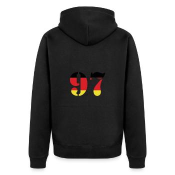 97 Numéro Jersey Allemagne - Veste à capuche bio Premium Unisexe - noir - Dos - Nico (187cm)