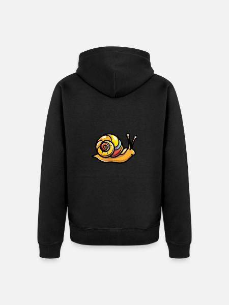 Snail Comic - Unisex Premium Organic Zip Hoodie - black
