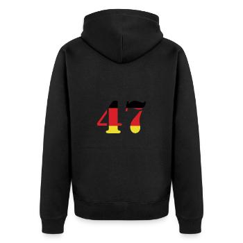 47 Numéro Jersey Allemagne - Veste à capuche bio Premium Unisexe - noir - Dos - Nico (187cm)