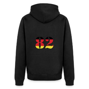 82 Numéro Jersey Allemagne - Veste à capuche bio Premium Unisexe - noir - Dos - Nico (187cm)