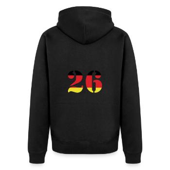 26 Number Jersey Germany - Unisex Premium Organic Zip Hoodie - black - Back - Nico (187cm)