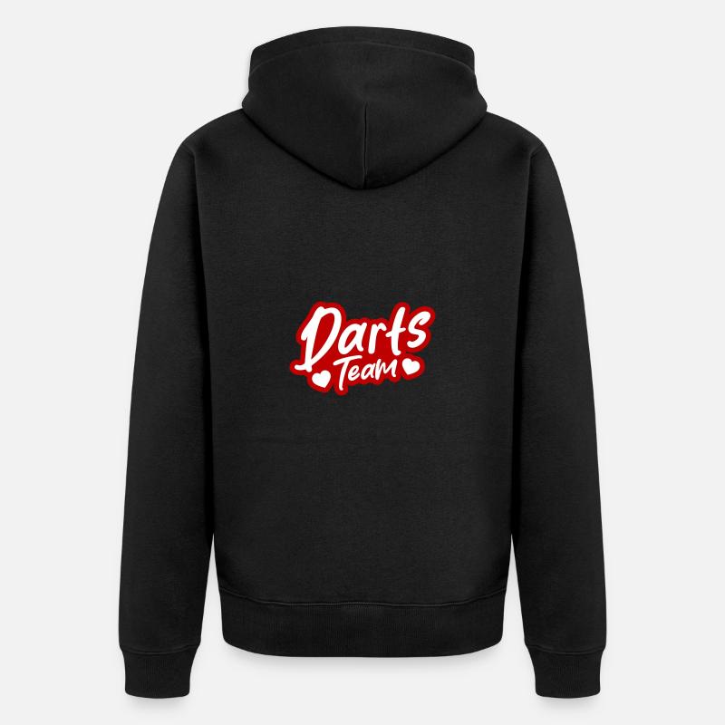 Équipe de fléchettes - Veste à capuche bio Premium Unisexe - noir