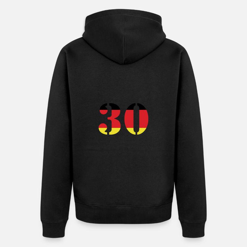 Maillot 30 numéros Allemagne - Veste à capuche bio Premium Unisexe - noir