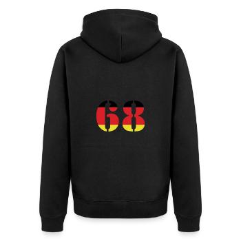 68 Numéro Jersey Allemagne - Veste à capuche bio Premium Unisexe - noir - Dos - Nico (187cm)