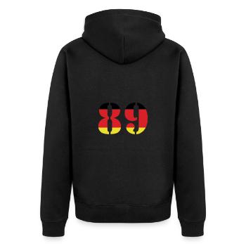 89 Numéro Jersey Allemagne - Veste à capuche bio Premium Unisexe - noir - Dos - Nico (187cm)