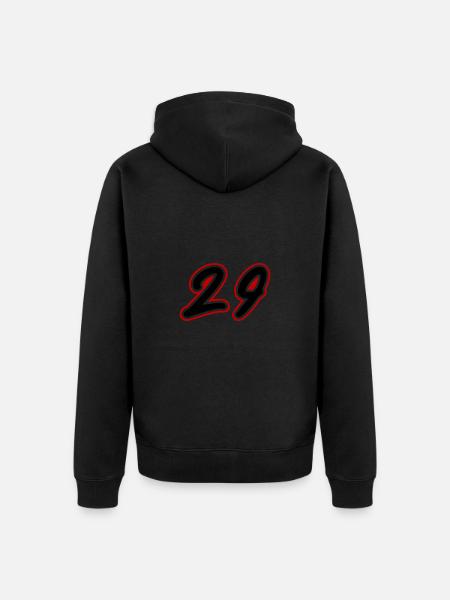 29 Number symbol - Unisex Premium Organic Zip Hoodie - black