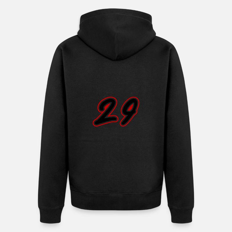 29 Symbole numérique - Veste à capuche bio Premium Unisexe - noir