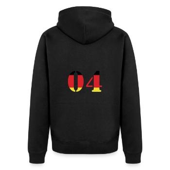 Maillot 4 numéros Allemagne - Veste à capuche bio Premium Unisexe - noir - Dos - Nico (187cm)