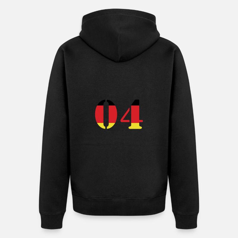 Maillot 4 numéros Allemagne - Veste à capuche bio Premium Unisexe - noir