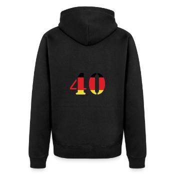 40 Number Jersey Germany - Unisex Premium Organic Zip Hoodie - black - Back - Nico (187cm)