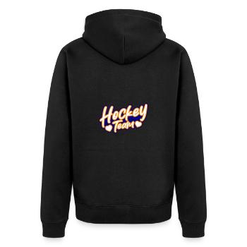 Équipe de hockey - Veste à capuche bio Premium Unisexe - noir - Dos - Nico (187cm)